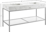 Marmo - Engineered Marble Bathroom Vanity With Chrome Base