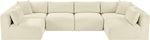 Shaggy - 6 Piece Modular U-Shaped Armless Sectional