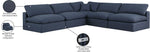 Comfy - 5 Piece Linen Modular Corner Armless Sectional