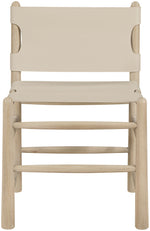 Santos - Vegan Leather Upholstered Dining Chair With Stained Natural Base (Set of 2)