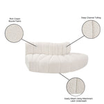Arc - Boucle Fabric 3 Piece Modular Sofa