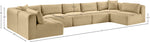 Shaggy - 7 Piece Modular U-Shaped Armless Sectional