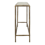 Minerva - Marble Top Console Table - Brass / Gray / White