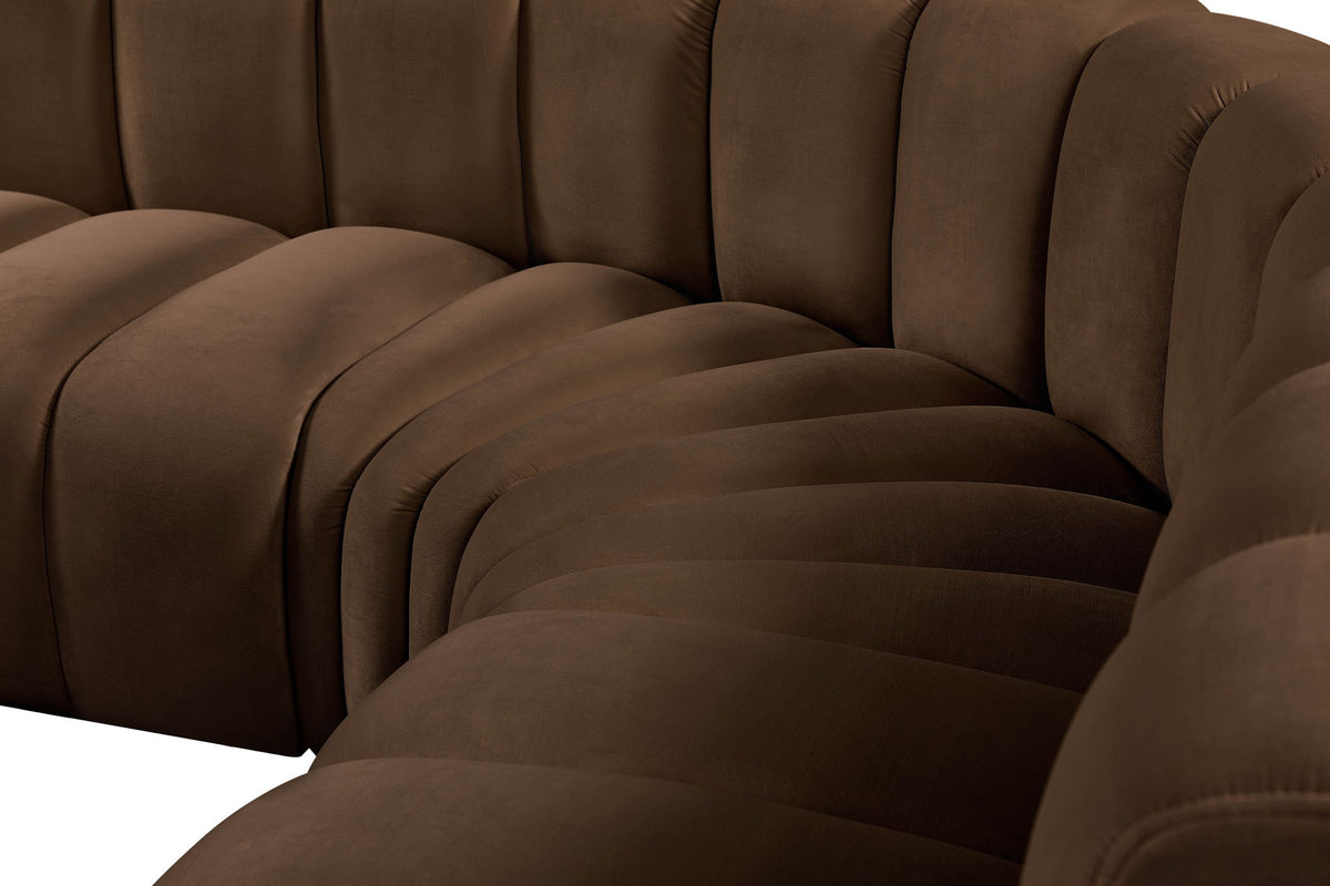 Arc - Velvet 5 Piece Corner Modular Sofa