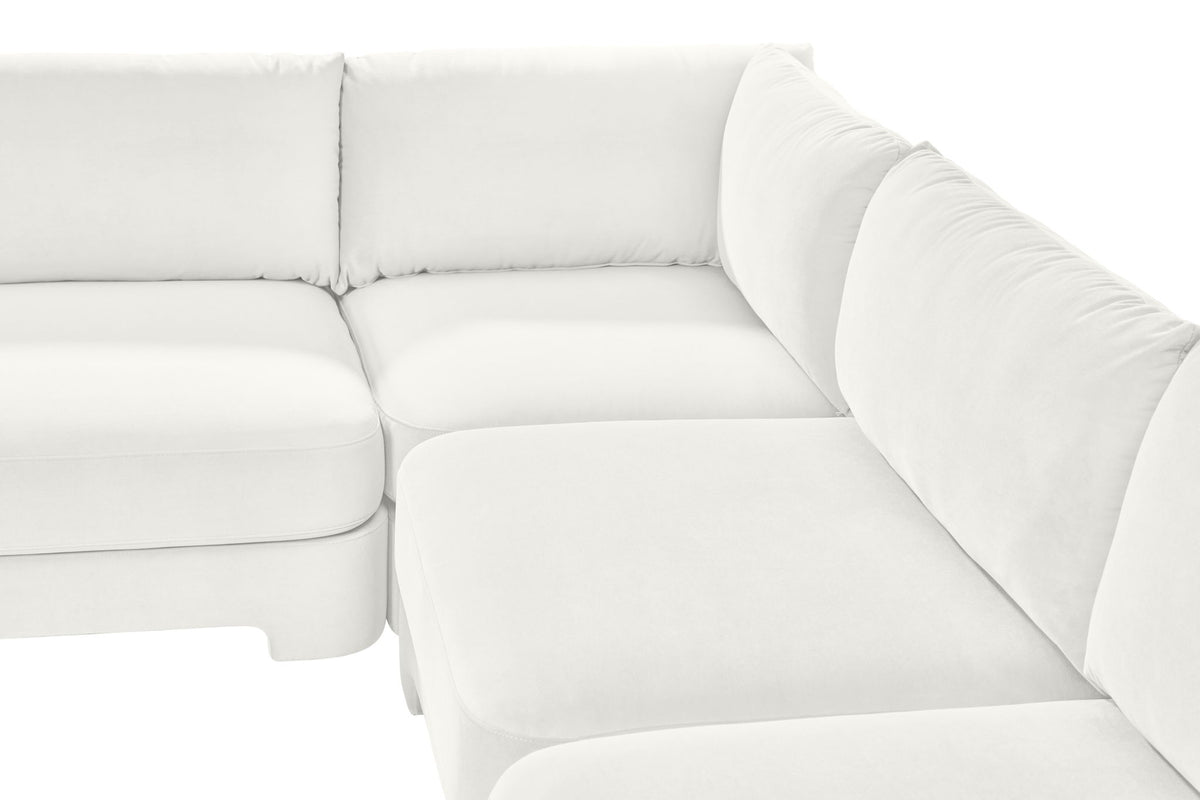Hammond - Velvet Performance Fabric Upholstered 5 Piece Armless Sectional