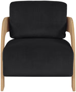 Cedra - Velvet Performance Fabric Upholstered Accent Chair - Natural Frame