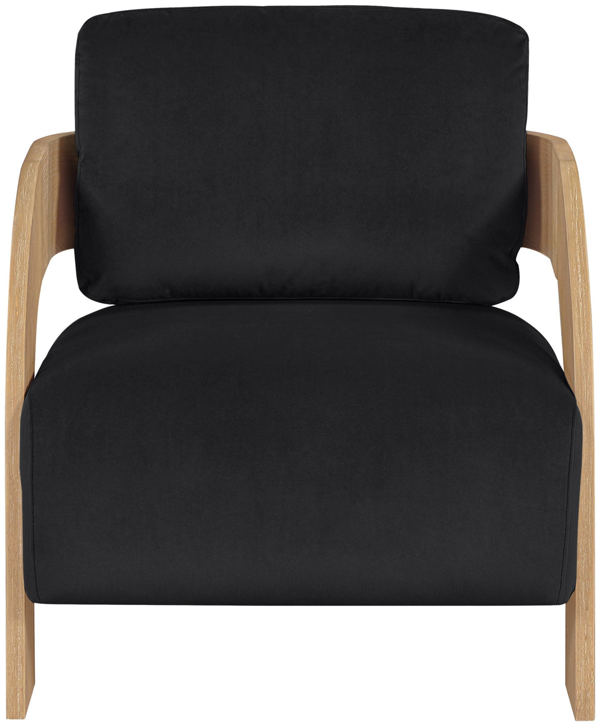 Cedra - Velvet Performance Fabric Upholstered Accent Chair - Natural Frame