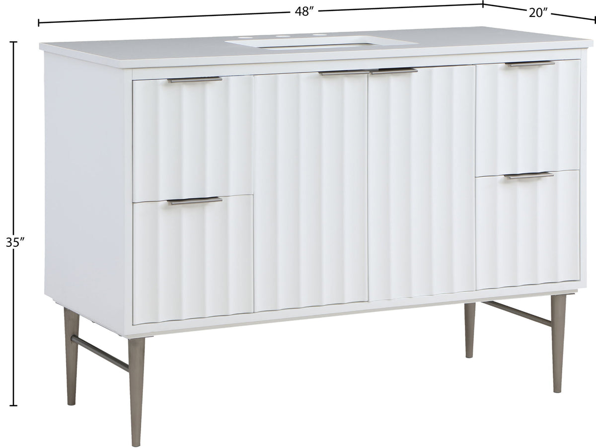 Modernist - Bathroom Vanity With Chrome Legs