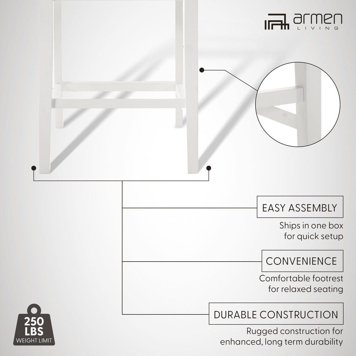 Nolan - 30" Bar Height Rubberwood Barstool