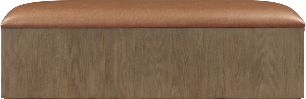 Velden - Upholstered Storage Bench With Stained Brown Base