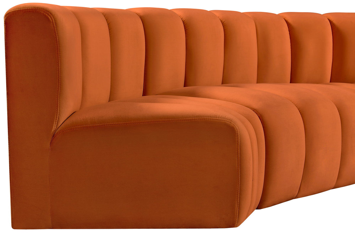 Arc - Velvet 4 Piece Curved Modular Sofa