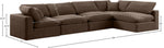 Comfy - 5 Piece Velvet Modular Sectional