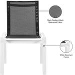 Nizuc - Outdoor Patio Dining Chair With White Frame (Set of 2)