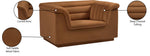 Cascade - Velvet Chair - Saddle