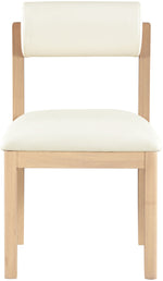 Roundhill - Faux Leather Dining Chair (Set of 2) - Natural Frame