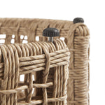 Driftbay - Rattan Round Outdoor Side Table With Sintered Stone Table Top - Natural