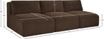 Shaggy - 3 Seat Modular Armless Sofa