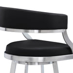 Saturn - Counter Height Bar Stool - Brushed Stainless Steel