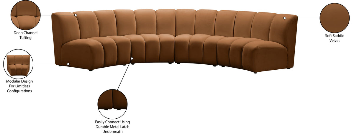 Infinity - 4 Piece Modular Sectional - Saddle