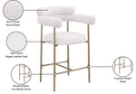Blake - Counter Stool With Bronze Legs (Set of 2)