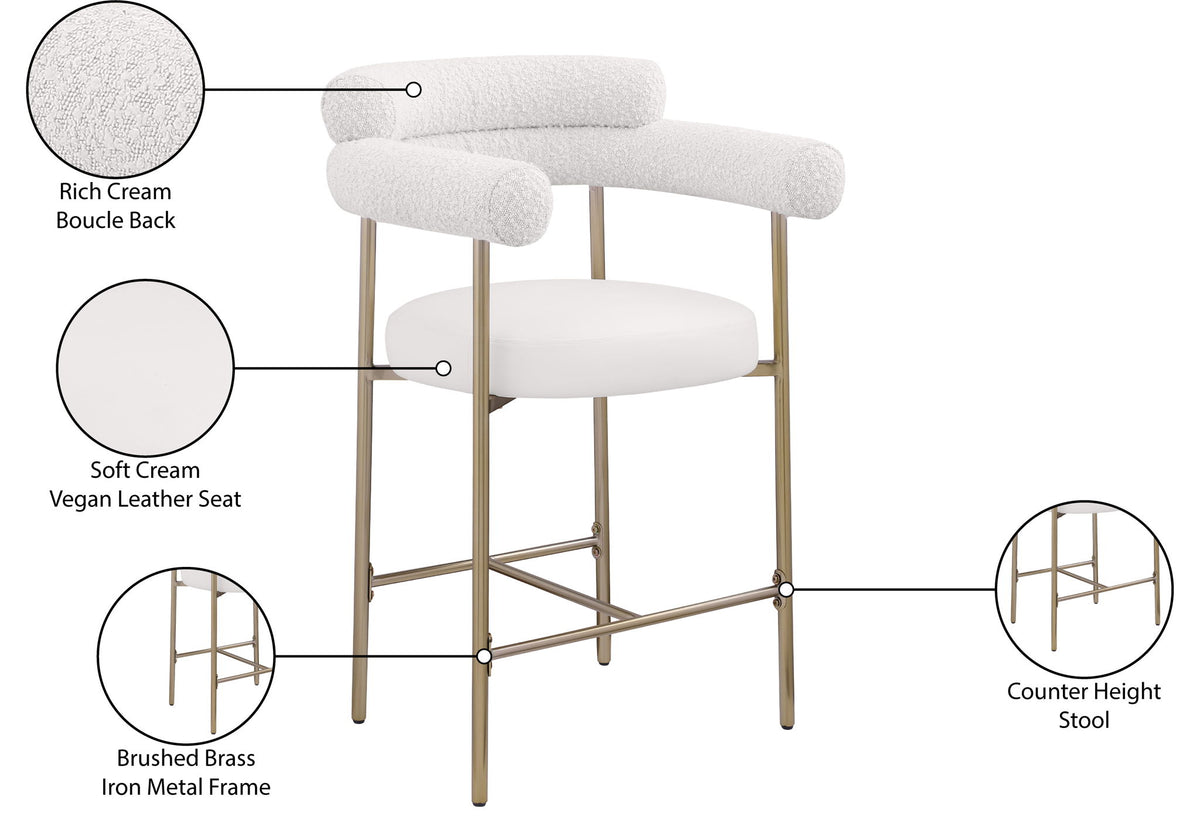 Blake - Counter Stool With Bronze Legs (Set of 2)