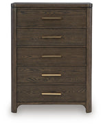 Radkin - Five Drawer Chest - Burnished Brown