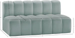 Arc - Faux Leather 2 Seats Modular Sofa