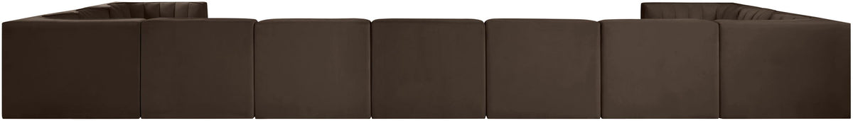 Rummi - Velvet Performance Fabric Upholstered 11 Piece Modular Sectional