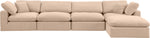 Comfy - 5 Piece Velvet Modular Sectional With Chaise