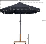Amalfi - Aluminum Patio Umbrella - Light Brown Base / Black Pole