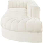Rummi - Velvet Performance Fabric Upholstered 4 Piece Modular Sectional With Reverse Corner Chair