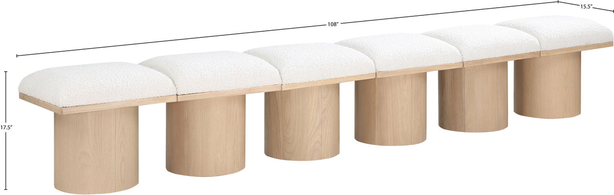 Pavilion - 6 Piece Modular Bench With Natural Base