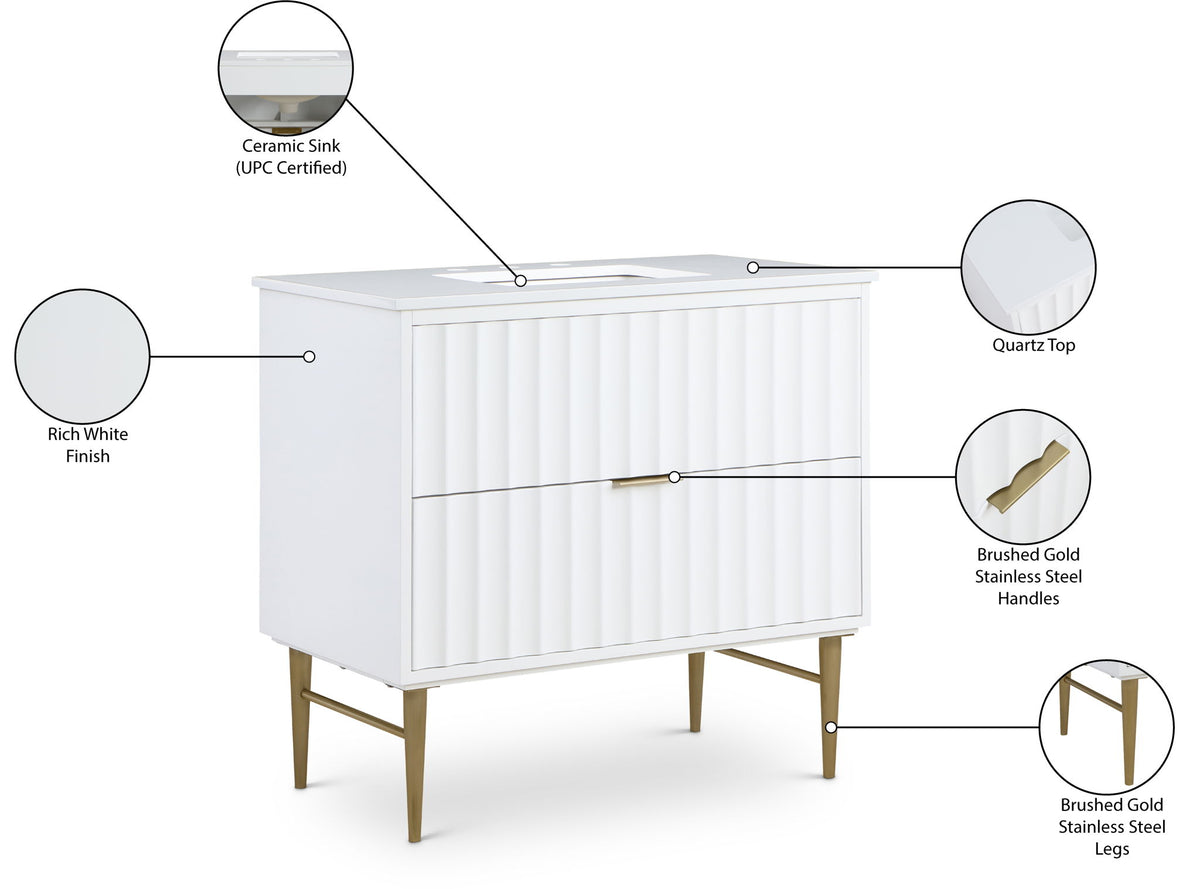 Modernist - Bathroom Vanity With Gold Legs