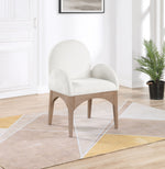 Waldorf - Chenille Dining Arm Chair With Natural Legs