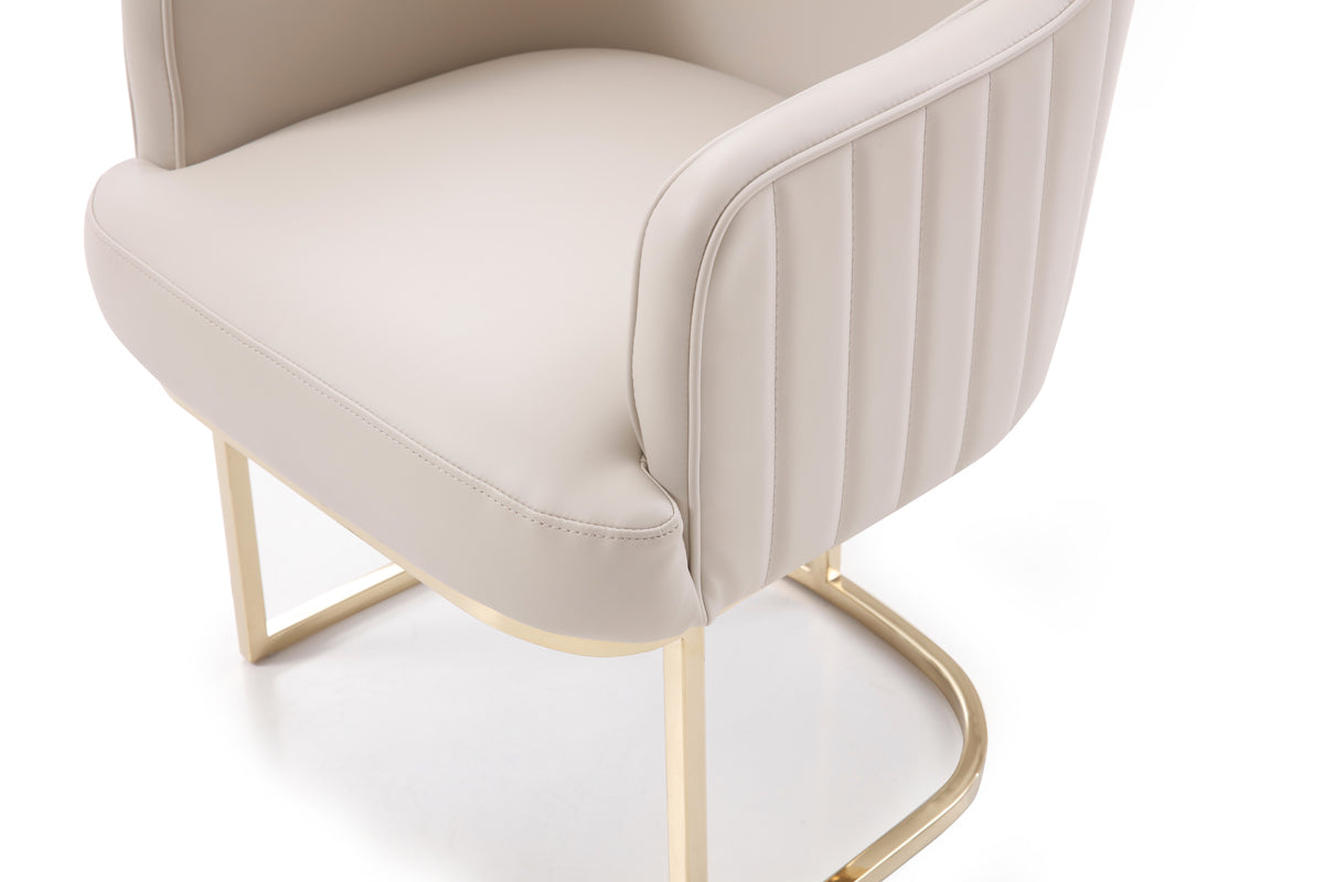 Tyler - Modern Grey + Gold Dining Chair by VIG Furniture - View 2