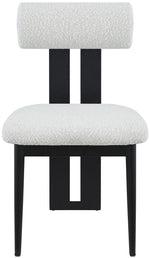 Dario - Boucle Dining Chair With Black Frame (Set of 2)