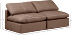 Indulge - Faux Leather 2 Seat Modular Armless Sofa