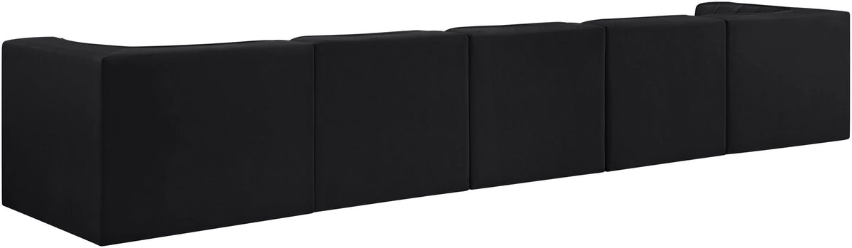 Rummi - Velvet Performance Fabric Upholstered 5 Piece Modular Sofa