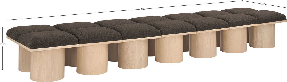 Pavilion - 14 Piece Modular Bench With Natural Base