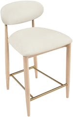 Riccio - Stool - Natural And Gold Frame