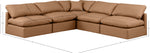 Indulge - Faux Leather 5 Piece Modular Corner Armless Sectional