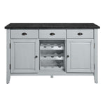 Lanton - Server - Natural Marble & Antique White