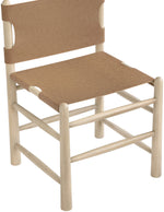 Santos - Vegan Leather Upholstered Dining Chair With Stained Natural Base (Set of 2)