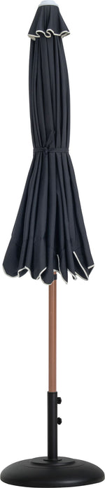 Amalfi - Patio Umbrella - Black Base / Light Brown Pole