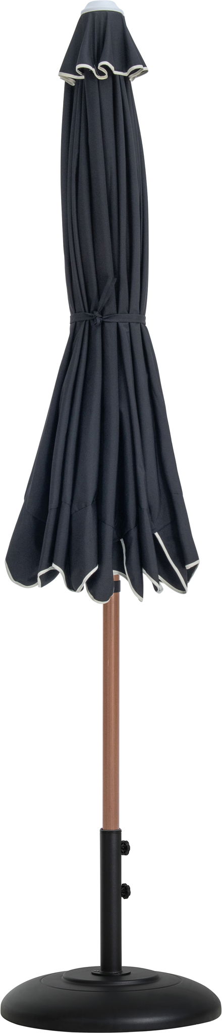 Amalfi - Patio Umbrella - Black Base / Light Brown Pole
