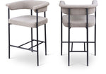 Malin - Linen Counter Stool (Set of 2) - Taupe