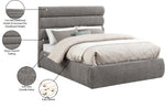 Adam - Chenille Fabric Bed With 52" Headboard