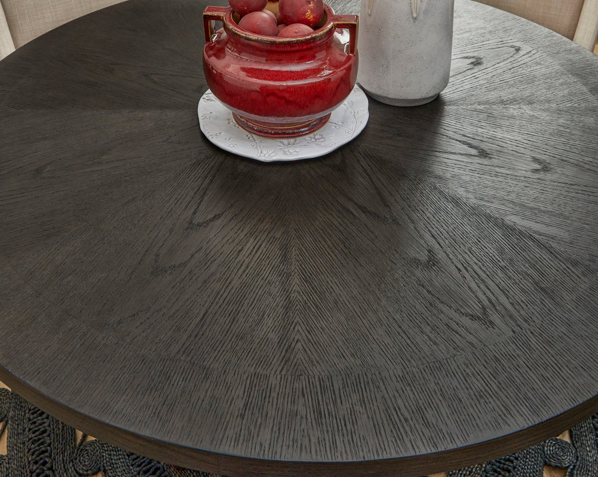 Waterfall - Round Dining Table - Deep Ebony