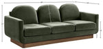 Diviento - Velvet Performance Fabric Upholstered Sofa