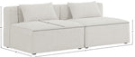 Cube - Linen Modular 2 Seat Armless Sofa